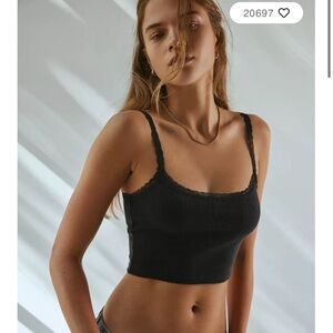 NWT Urban Outfitters Out From Under Angie Pointelle Cami Black Size XL